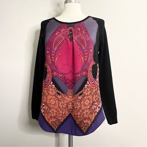 HALE BOB Silk Sweater Top Blouse